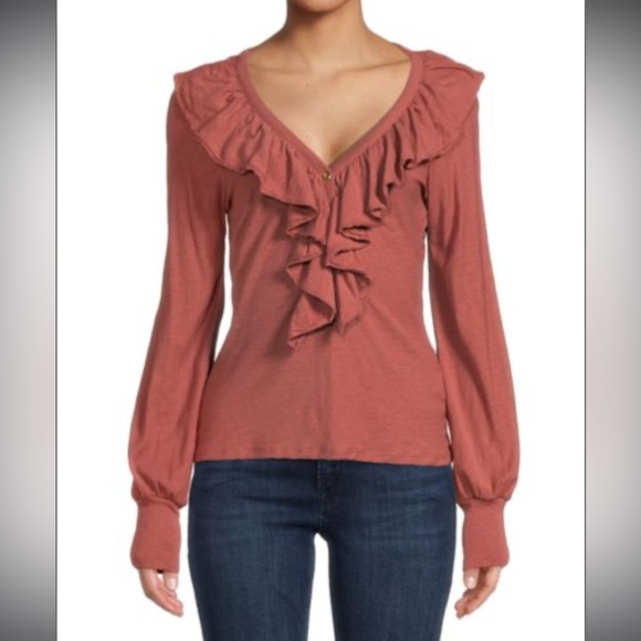 Nation LTD Tops - NATION LTD Lalita Ruffle Pima Cotton Top